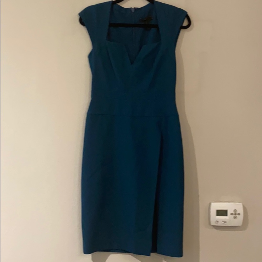 BCBG Moss Dark Teal High Low Dress